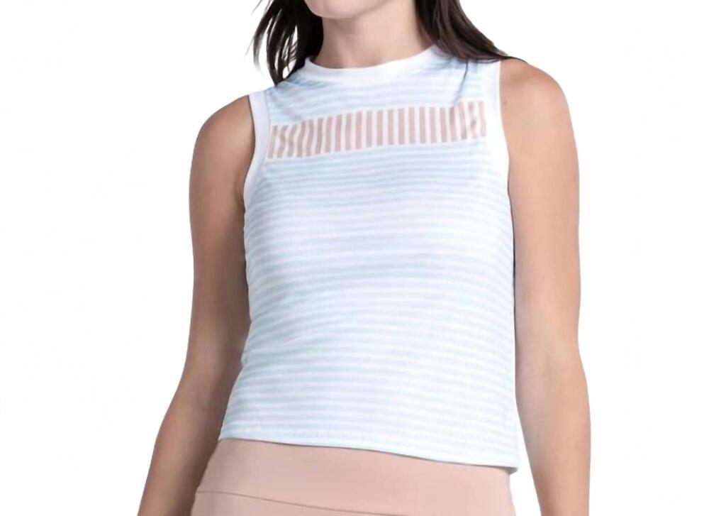NEW LUCKY IN LOVE riveria stripe tank in blue white